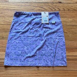 Chic Lavender Floral Mini Skirt